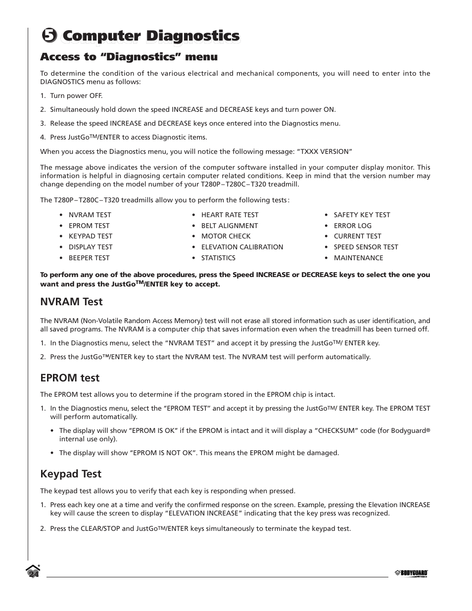 Bodyguard T280C User Manual | Page 24 / 36