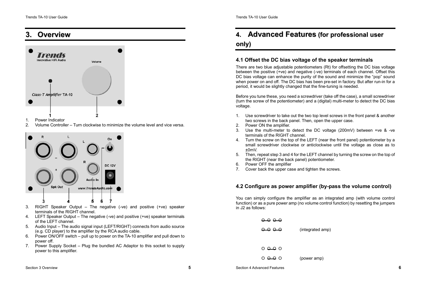 TrendsAudio TA-10 Class-T Stereo Amp User Manual | Page 3 / 4