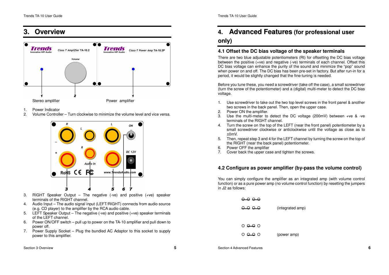 TrendsAudio TA-10.2 Class-T Stereo Amp/Power Amp User Manual | Page 3 / 4