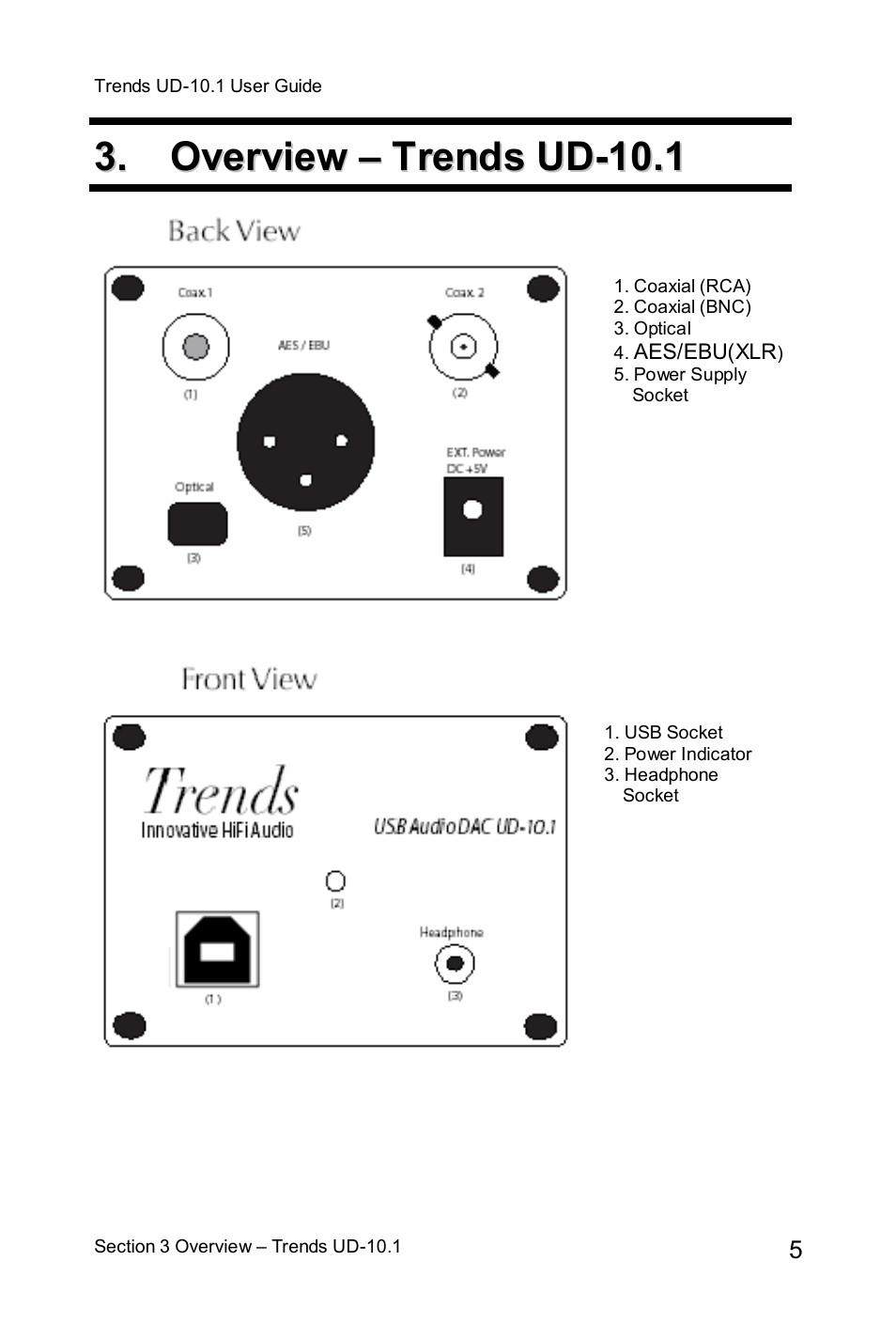 TrendsAudio UD-10.1 USB Audio Converter User Manual | Page 5 / 10