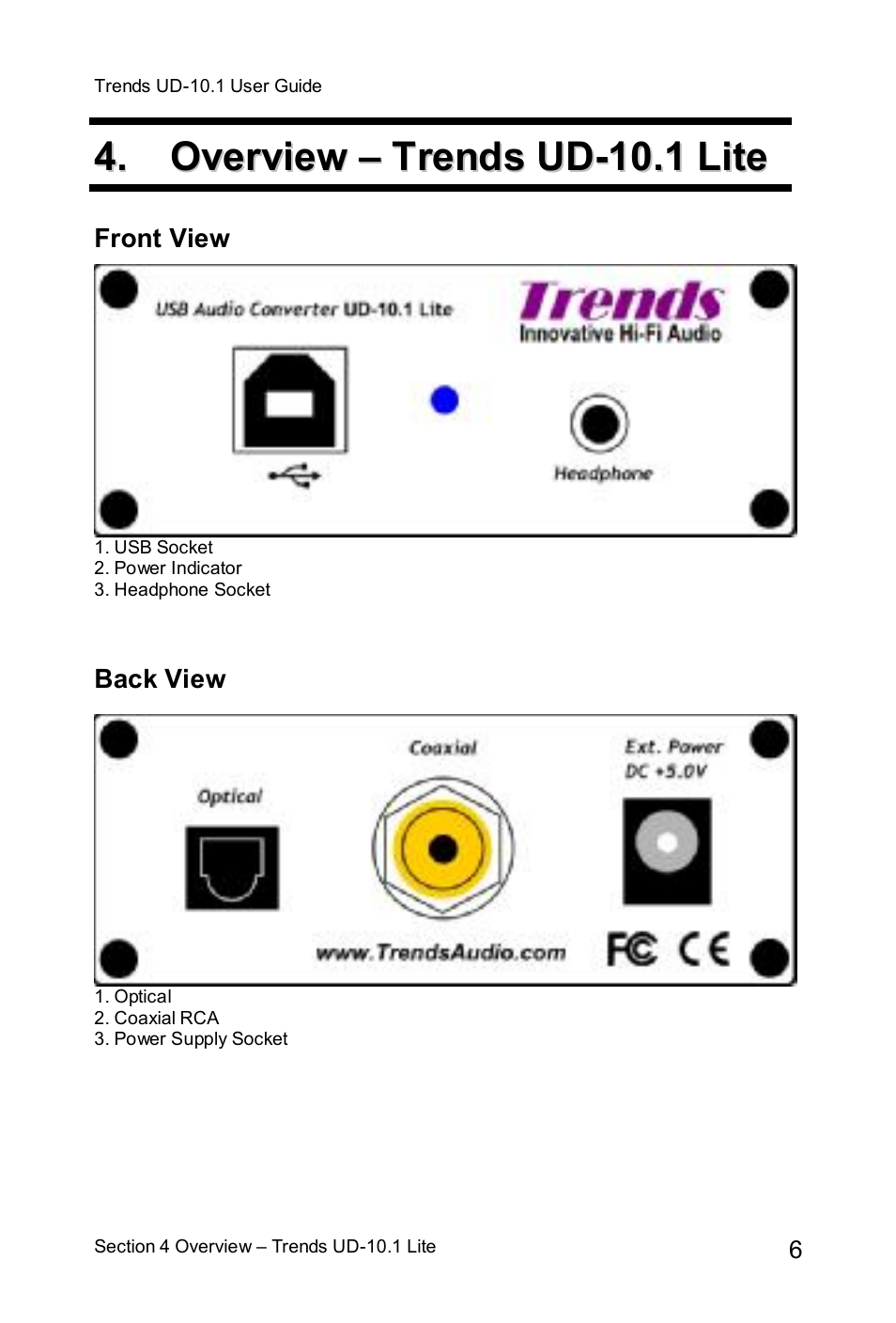 TrendsAudio UD-10.1 USB Audio Converter User Manual | Page 6 / 10