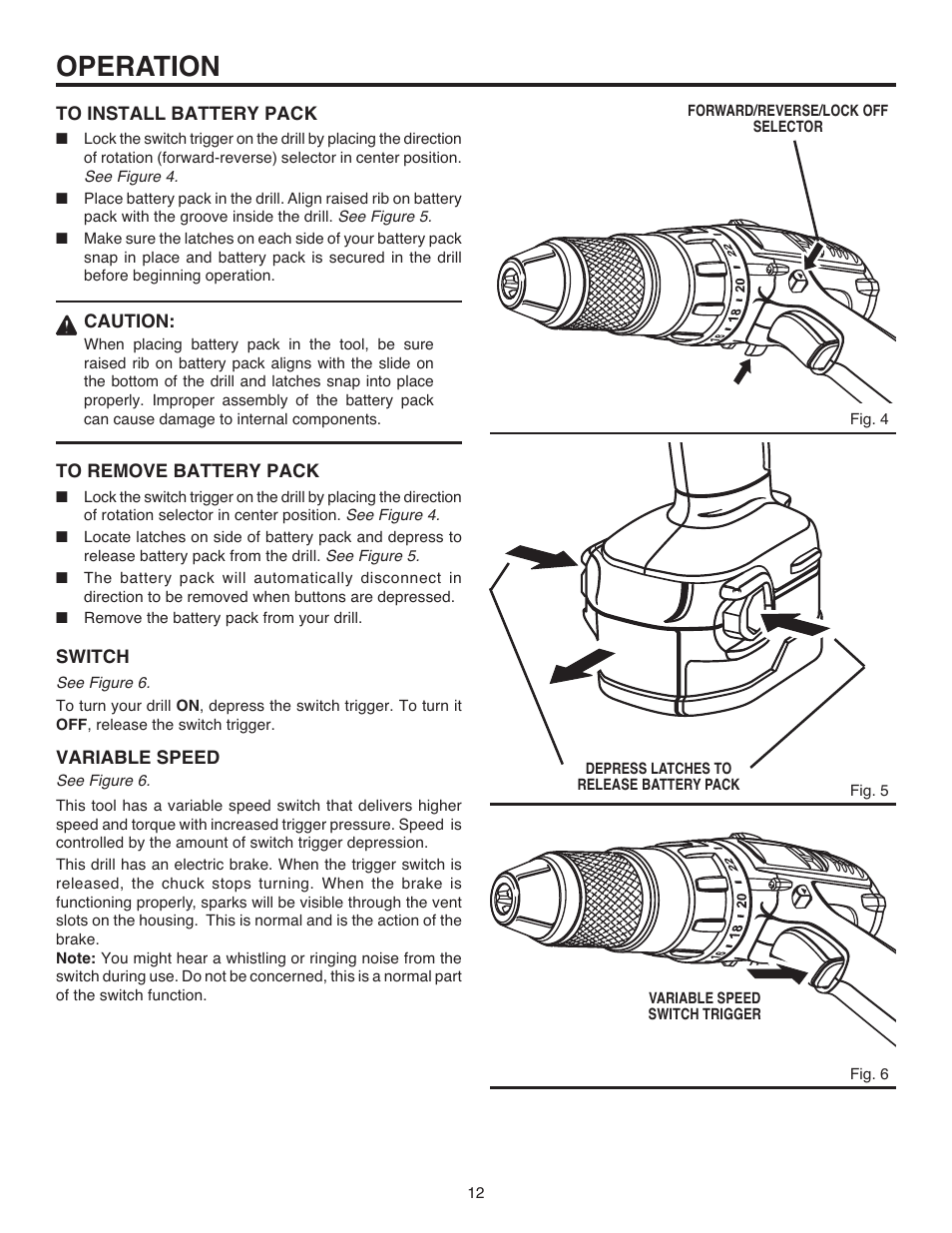 Operation | RIDGID R83015 User Manual | Page 12 / 20