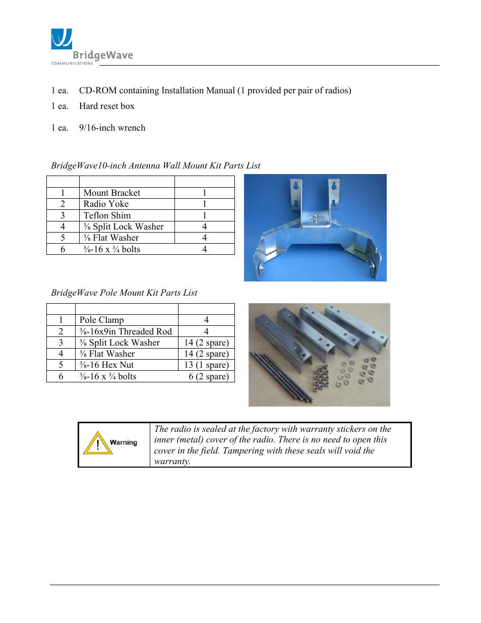 BridgeWave SLE100 User Manual | Page 13 / 40