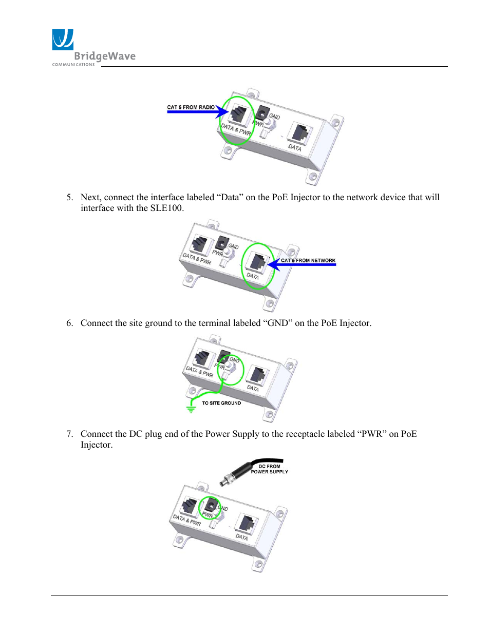 BridgeWave SLE100 User Manual | Page 25 / 40