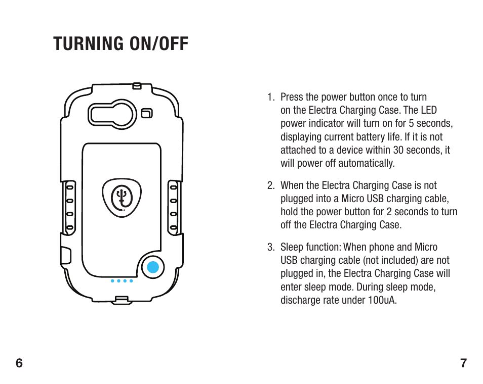 Turning on/off | Trident Case Samsung Limited Edition Bundle - Electra Case - Case Installation Instructions User Manual | Page 4 / 14