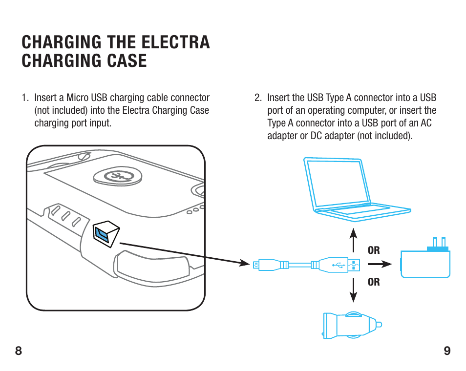 Charging the electra charging case | Trident Case Samsung Limited Edition Bundle - Electra Case - Case Installation Instructions User Manual | Page 5 / 14