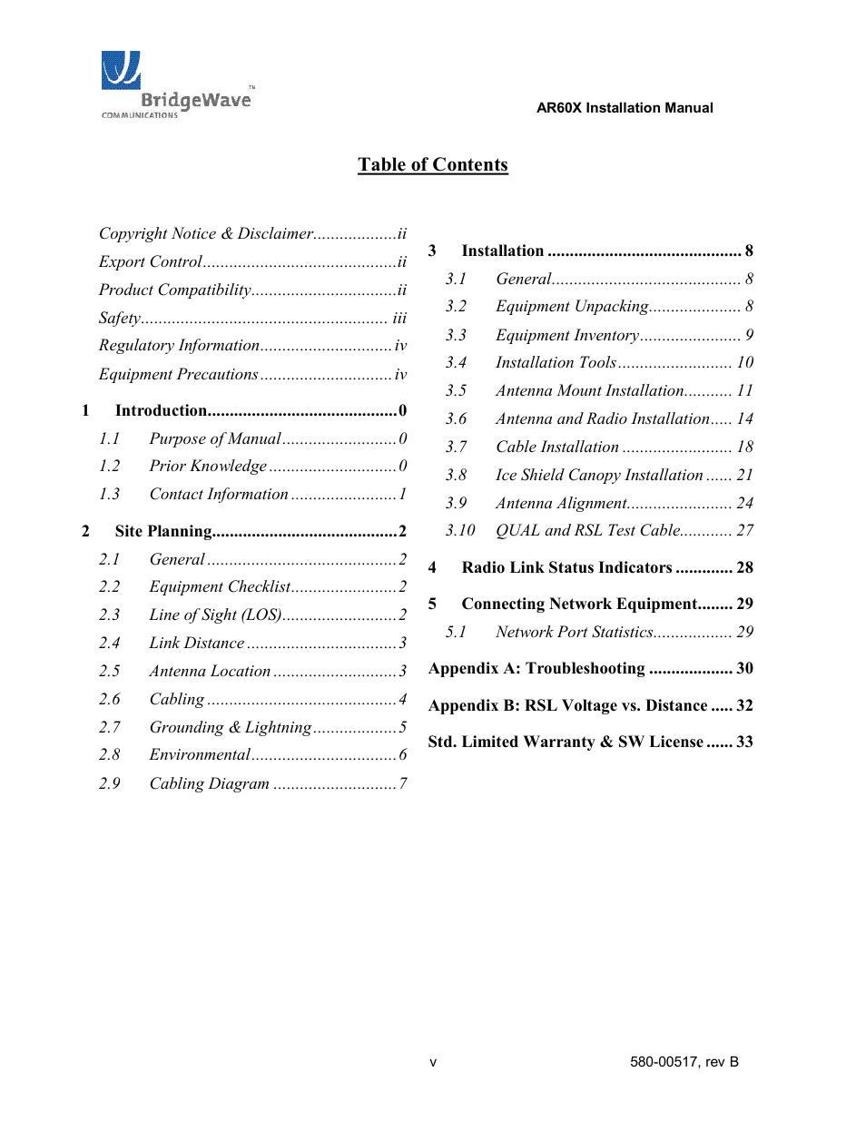 BridgeWave AR60X User Manual | Page 5 / 40