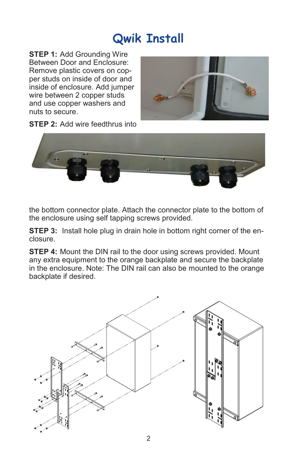 Qwik install | Tycon Power UPS-ST24-100-8-UBNT User Manual | Page 2 / 8