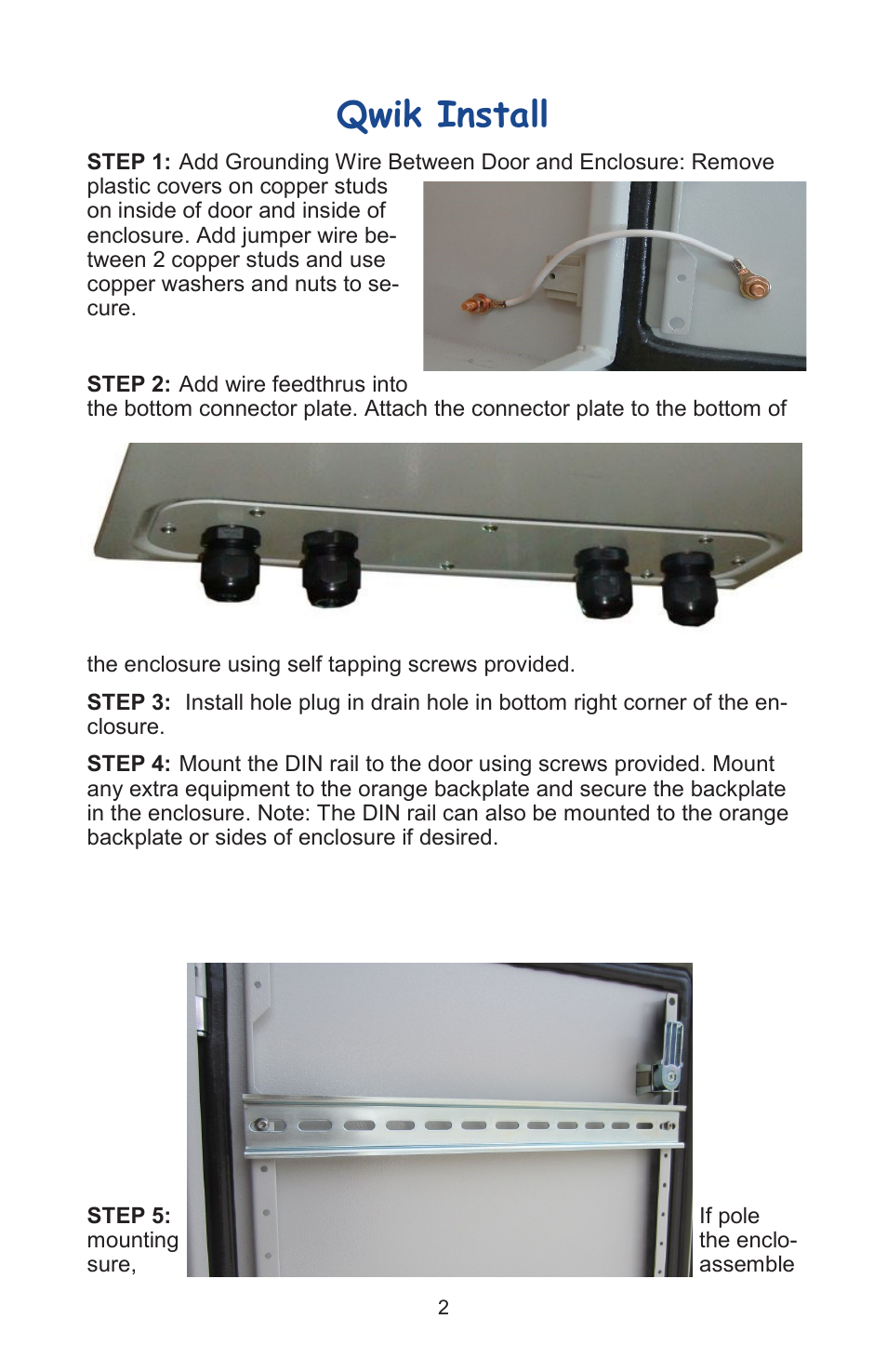 Qwik install | Tycon Power UPS-ST2424-50-UBNT User Manual | Page 2 / 12