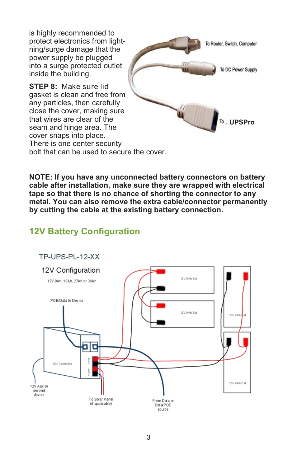 12v battery configuration | Tycon Power UPS-PL1212-18 User Manual | Page 3 / 8