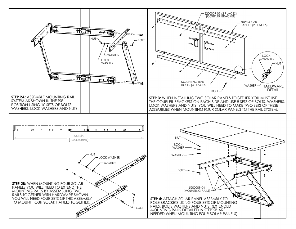 Sheet2, Drawing view17, Detail view a (1 : 4) | Drawing view23, Drawing view25, Drawing view31, Drawing view32 | Tycon Power TPSM-70x4-UNI User Manual | Page 2 / 2