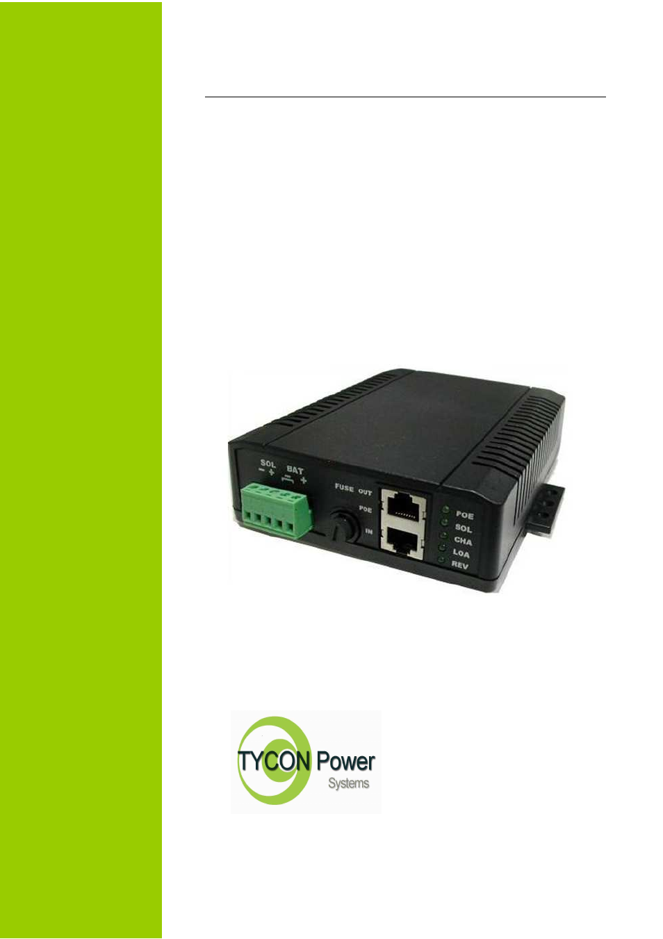 Tycon Power TP-SCPOE-12XX Series User Manual | 6 pages