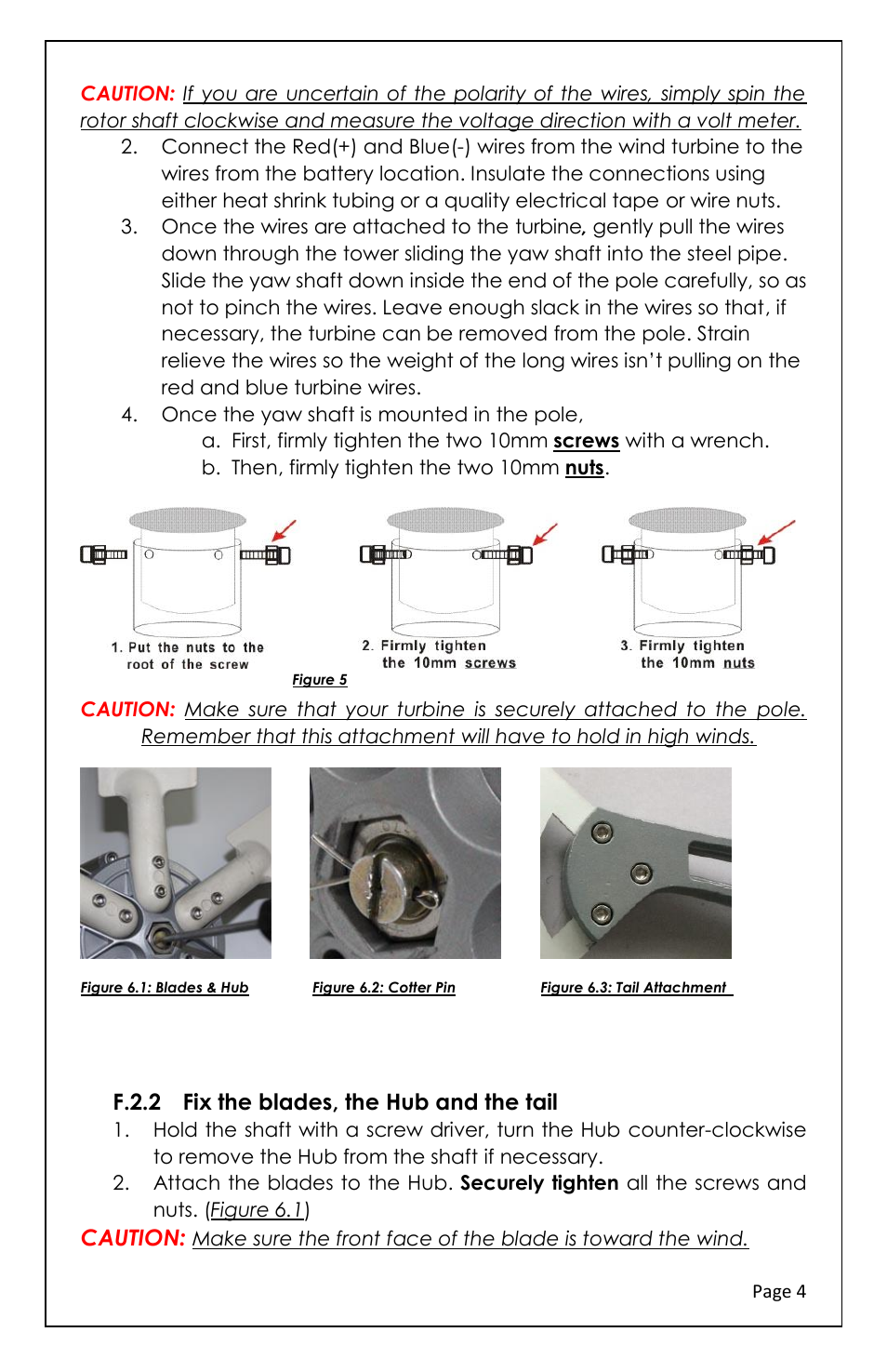 Tycon Power TPW-400DT 12/24V 400W Turbine User Manual | Page 4 / 8