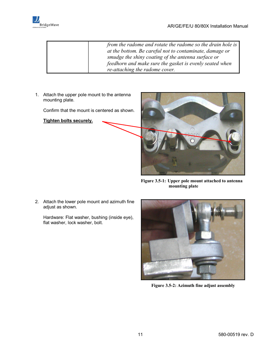 BridgeWave AR80 User Manual | Page 16 / 43