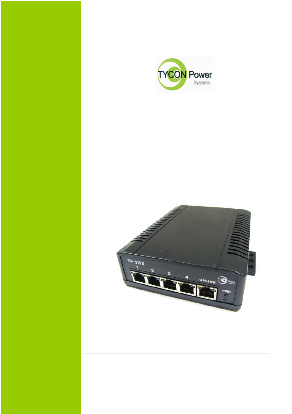 Tycon Power TP-SW5G(-NC) User Manual | 15 pages