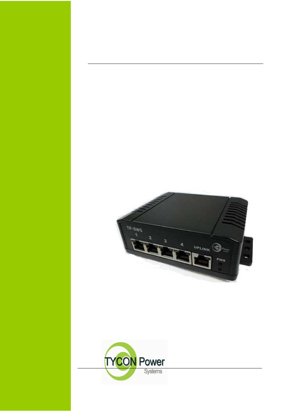 Tycon Power TP-SSW5(-NC) User Manual | 10 pages