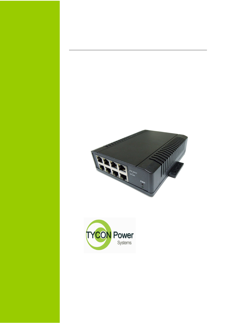 Tycon Power TP-SW8(-NC) User Manual | 11 pages