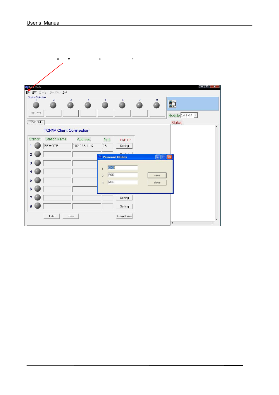 Modify password | Tycon Power TP-MS324 User Manual | Page 17 / 31