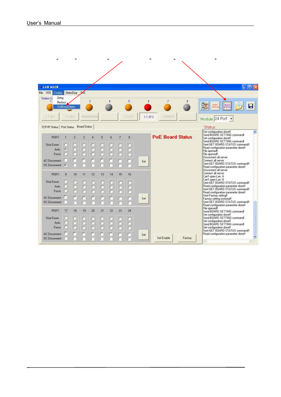 Board status | Tycon Power TP-MS324 User Manual | Page 26 / 31