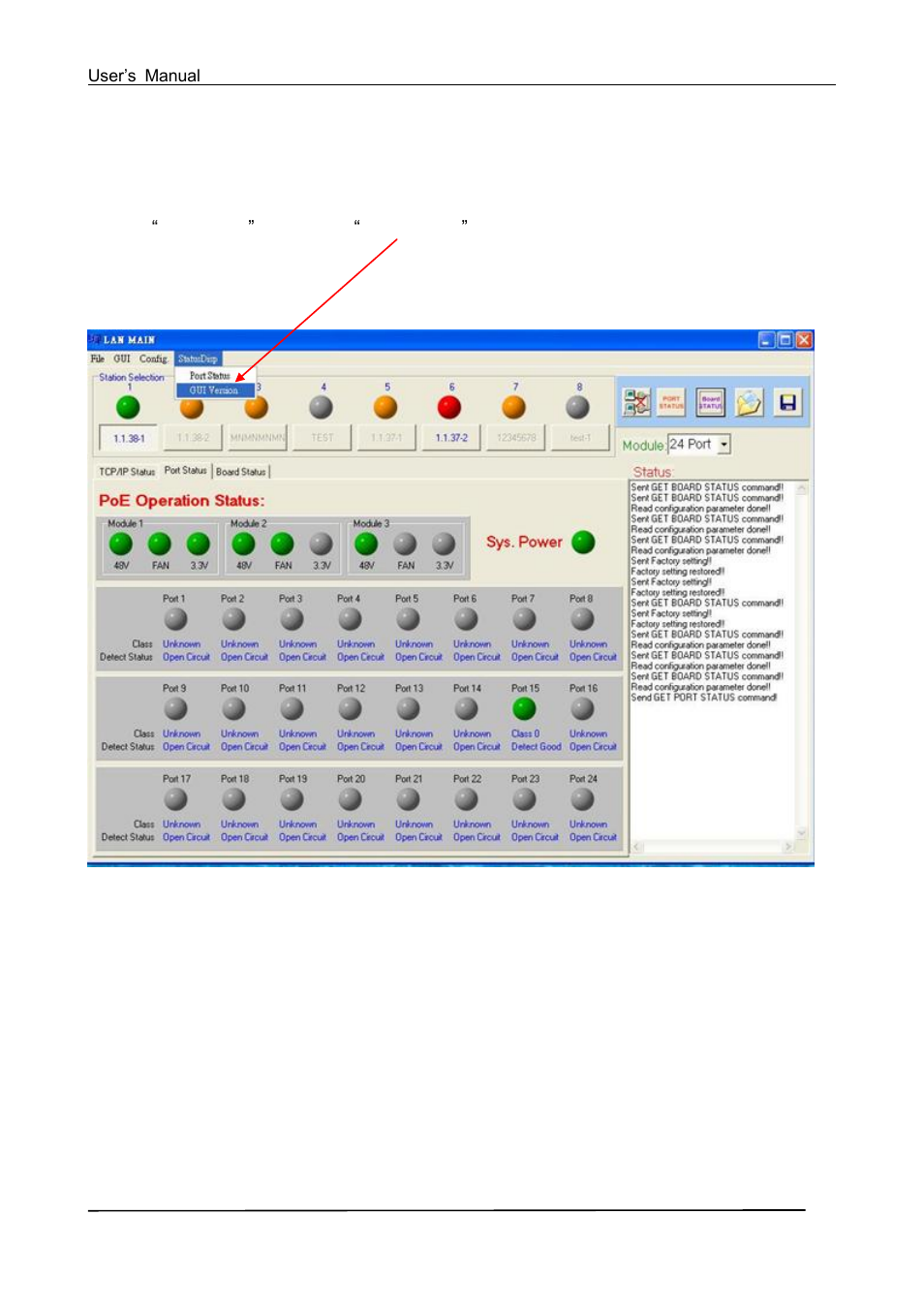 Gui version | Tycon Power TP-MS324 User Manual | Page 28 / 31