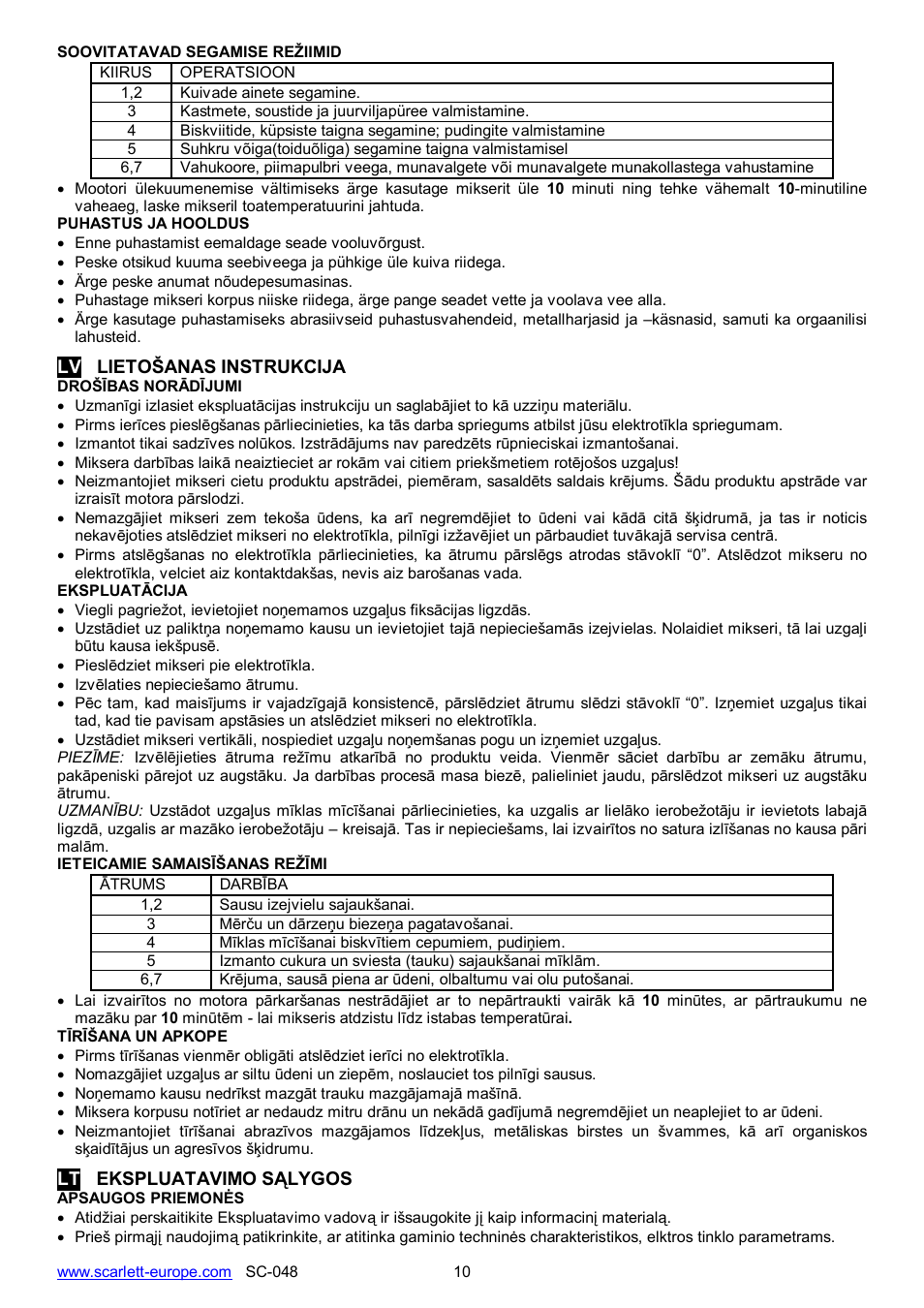 Scarlett SC-048 User Manual | Page 10 / 14