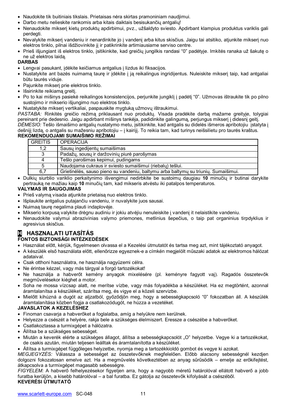 Scarlett SC-048 User Manual | Page 11 / 14