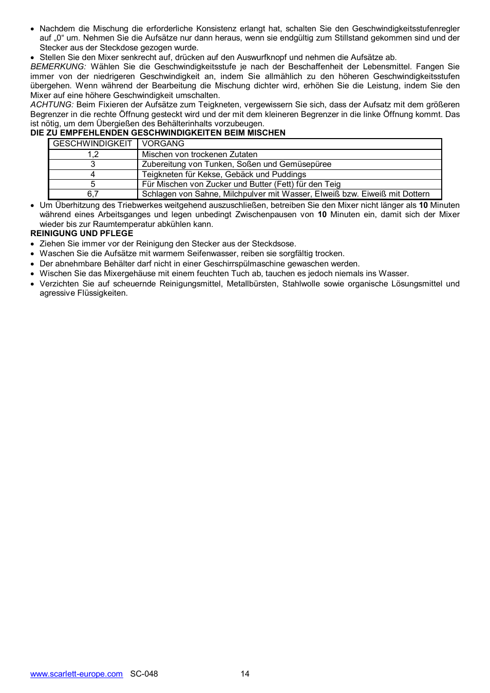 Scarlett SC-048 User Manual | Page 14 / 14