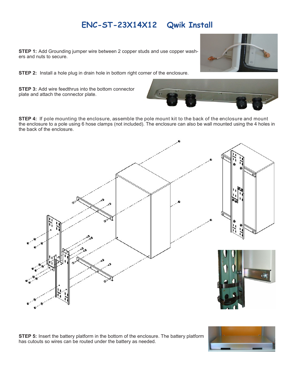 Tycon Power ENC-ST-23X14X12 User Manual | 1 page