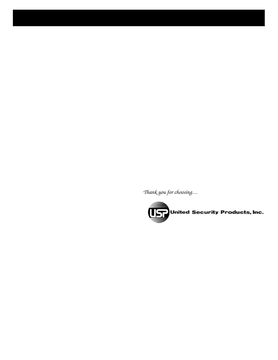 Care and precautions | United Security AVD-4040 User Manual | Page 19 / 19