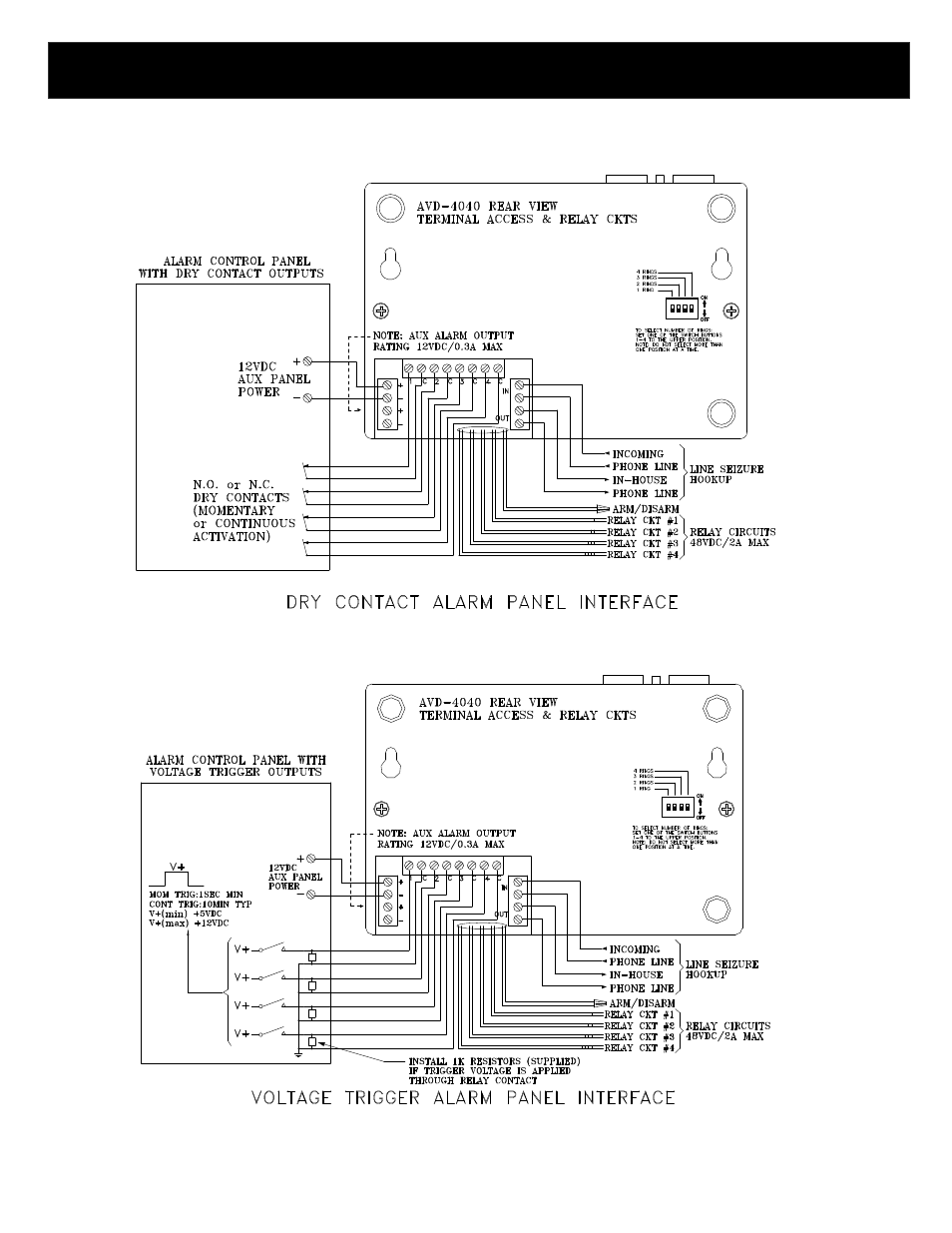 Avd-4040 installation hookups | United Security AVD-4040 User Manual | Page 5 / 19
