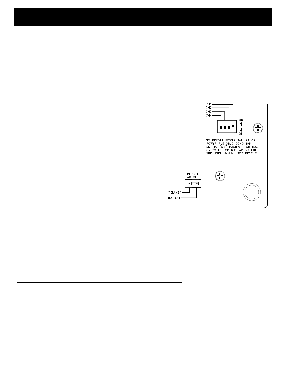 Power fail/restore notification | United Security AVD-2010 User Manual | Page 13 / 17