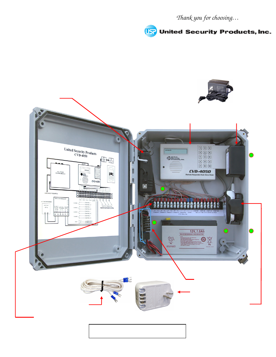 United Security CVD-4050 User Manual | Page 2 / 2