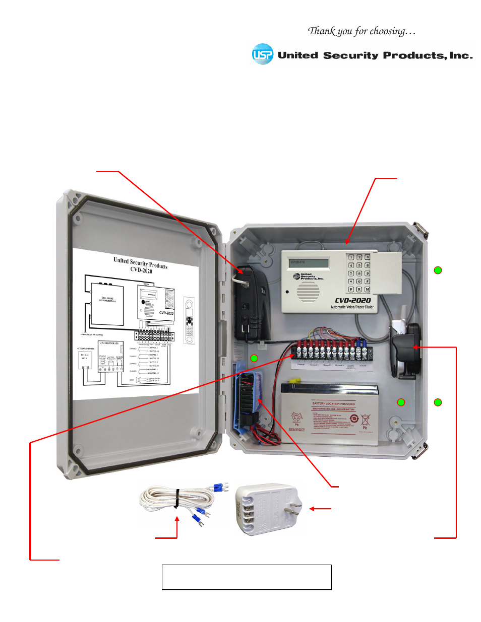 United Security CVD-2020 User Manual | Page 2 / 2