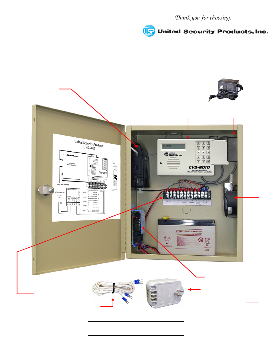 United Security CVD-2010 User Manual | Page 2 / 2