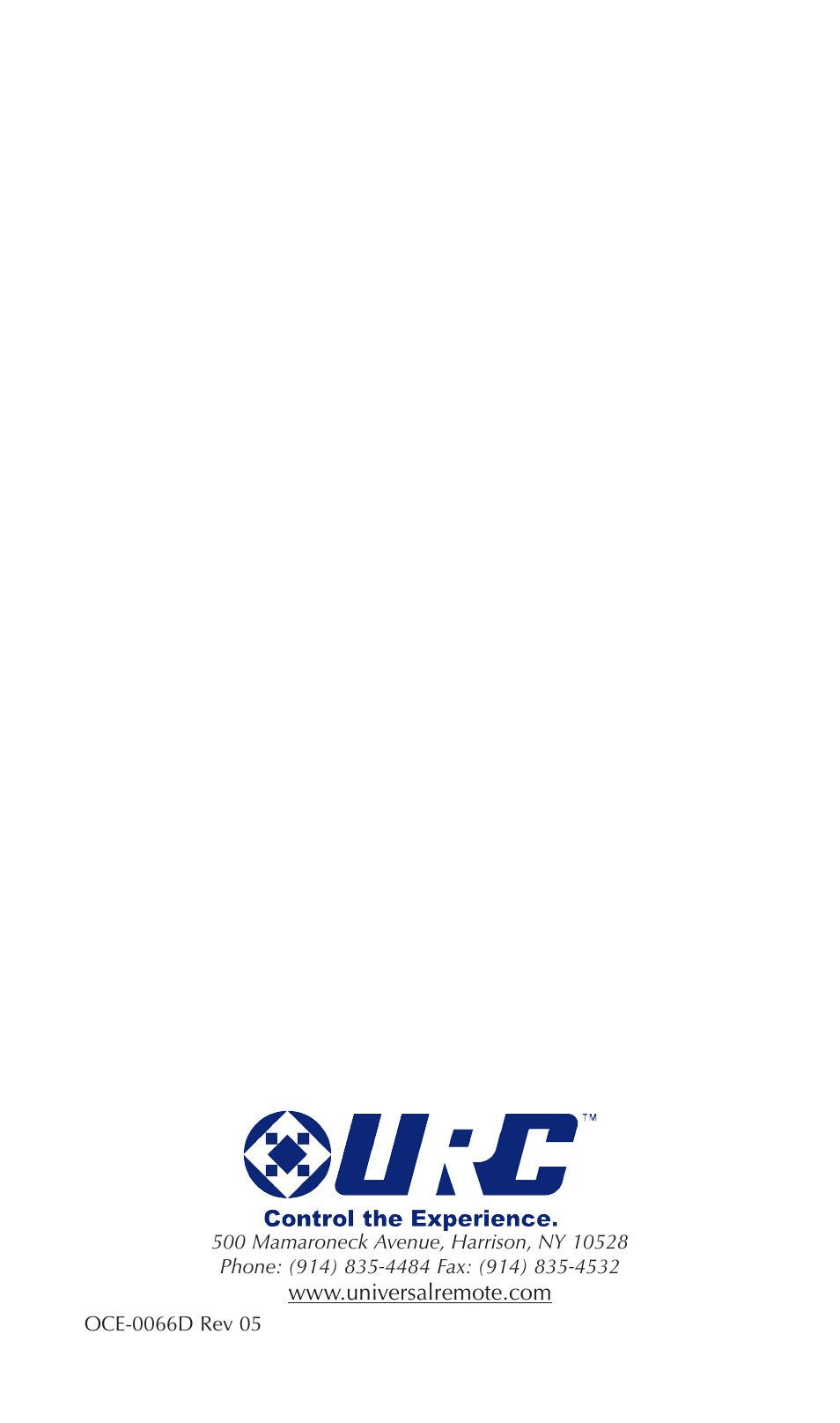 Universal Remote Control (URS) TRC-780 User Manual | Page 18 / 18