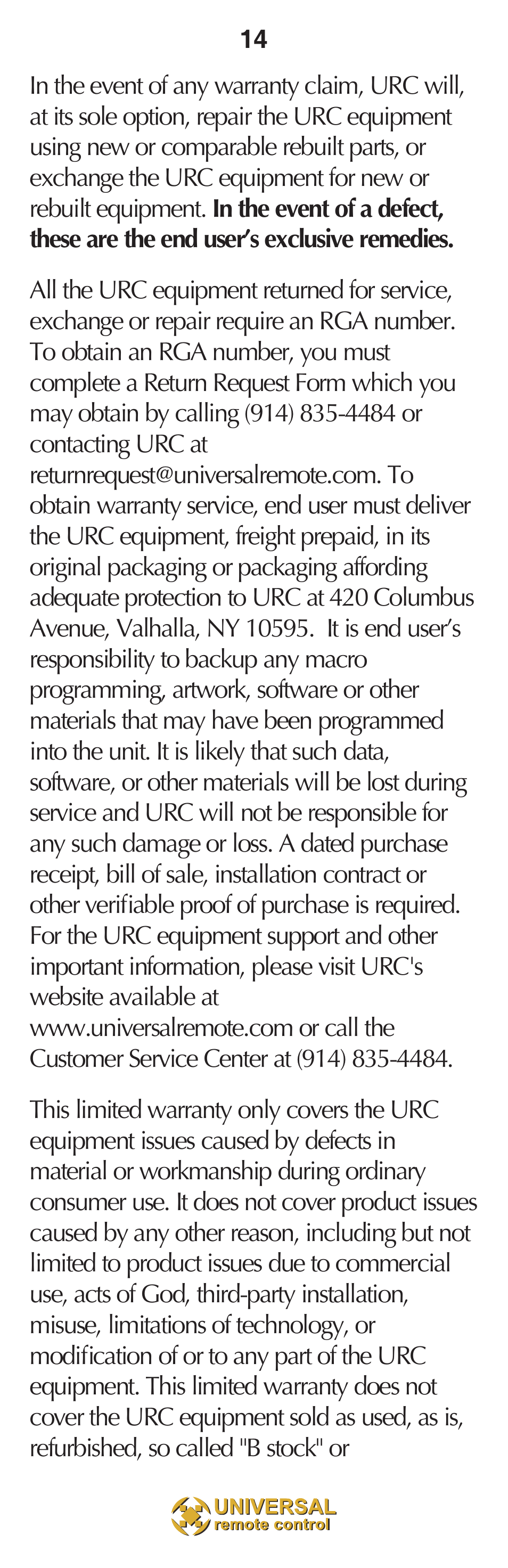 Universal Remote Control (URS) MX-850 User Manual | Page 17 / 20