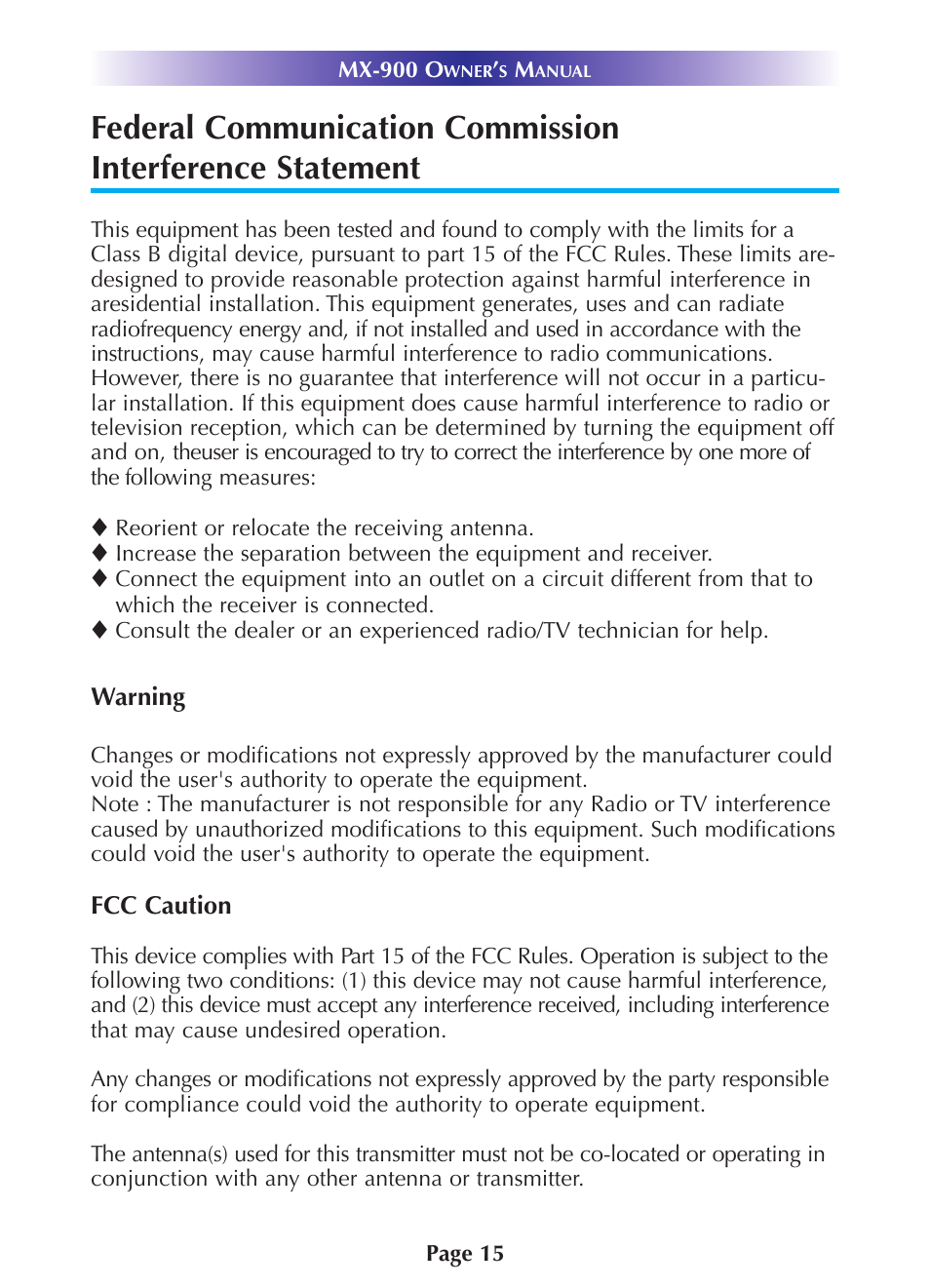 Universal Remote Control (URS) MX-900 User Manual | Page 18 / 19