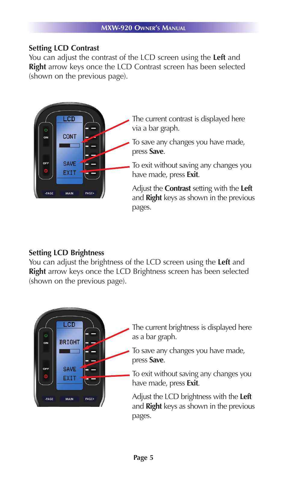 Universal Remote Control (URS) MXW-920 User Manual | Page 8 / 20