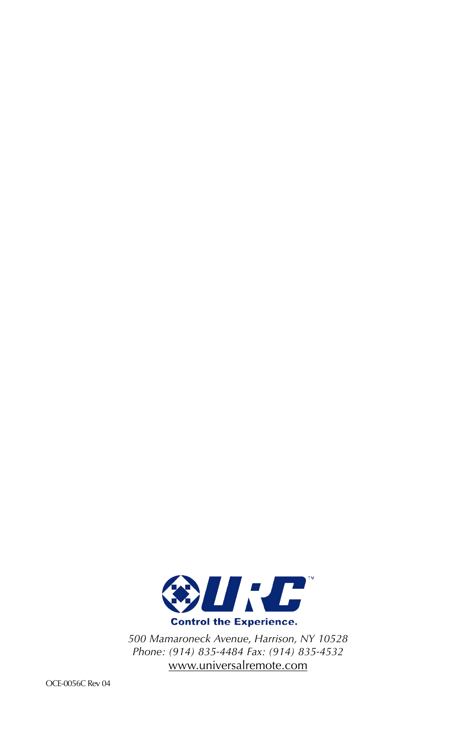 Universal Remote Control (URS) MX-880 User Manual | Page 22 / 22