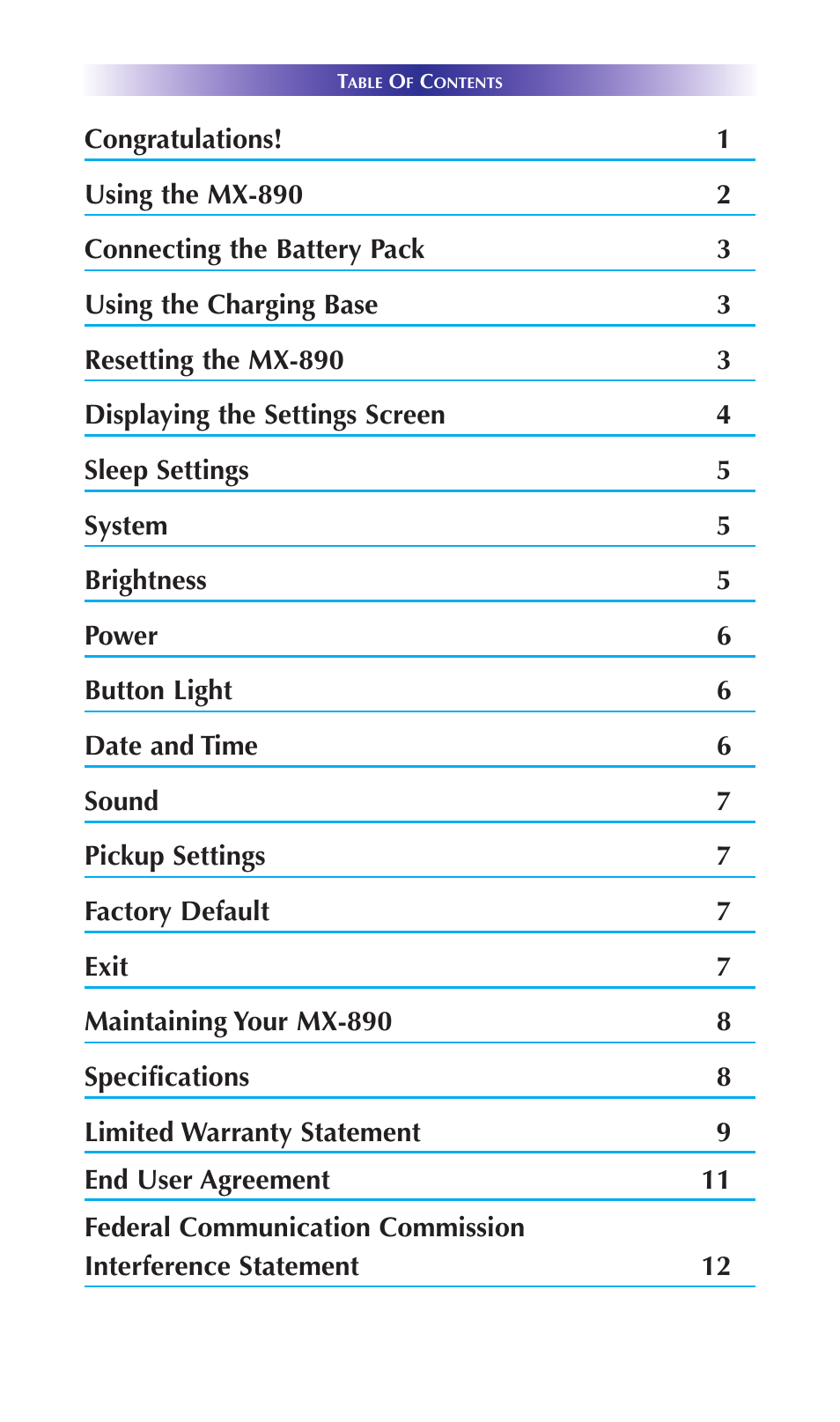 Universal Remote Control (URS) MX-890 User Manual | Page 3 / 21