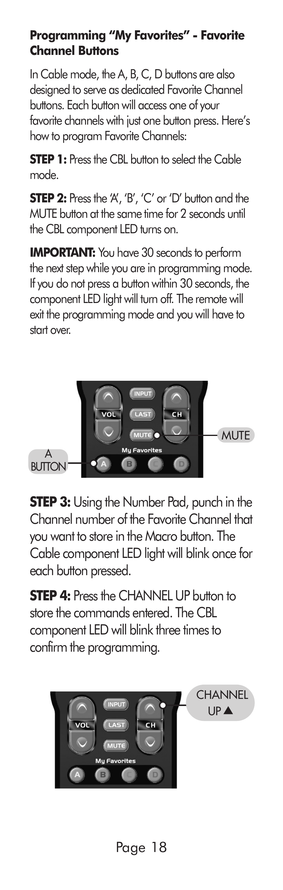 Universal Remote Control (URS) A6 User Manual | Page 18 / 48