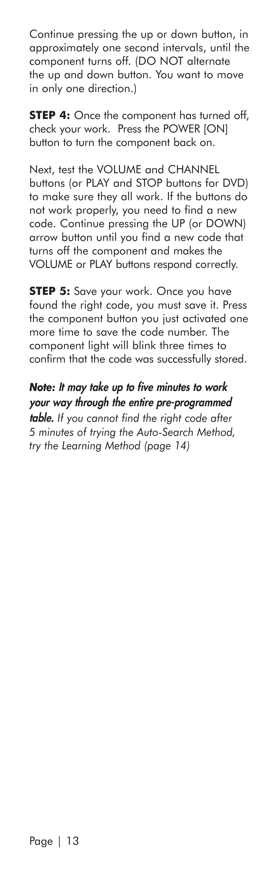 Universal Remote Control (URS) SR3 User Manual | Page 14 / 52