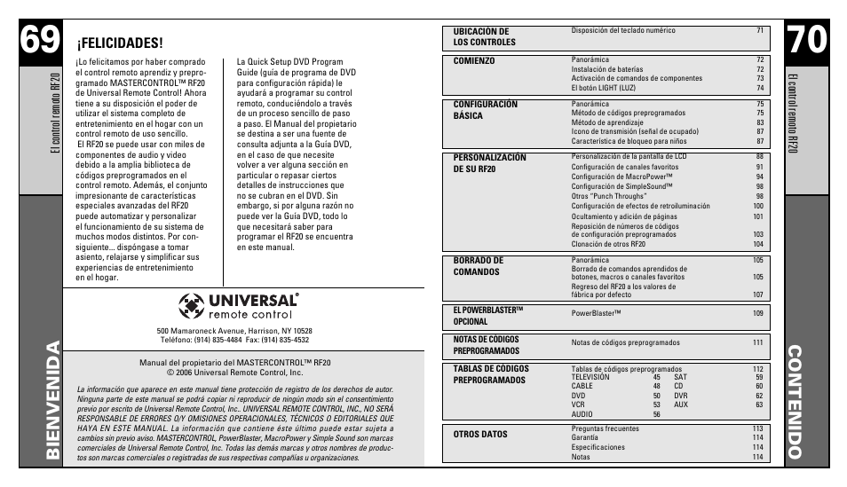 Universal Remote Control (URS) RFS200 User Manual | Page 37 / 61