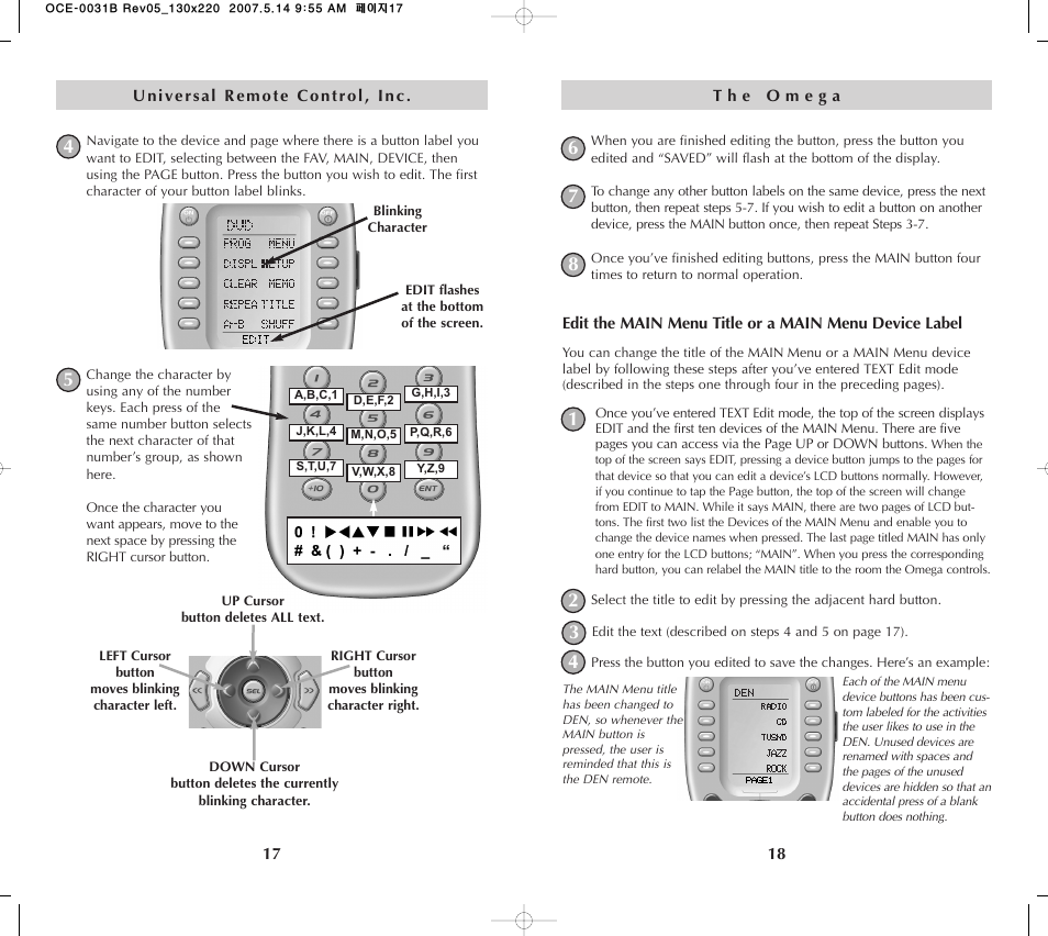 Universal Remote Control (URS) MX-650 User Manual | Page 10 / 32