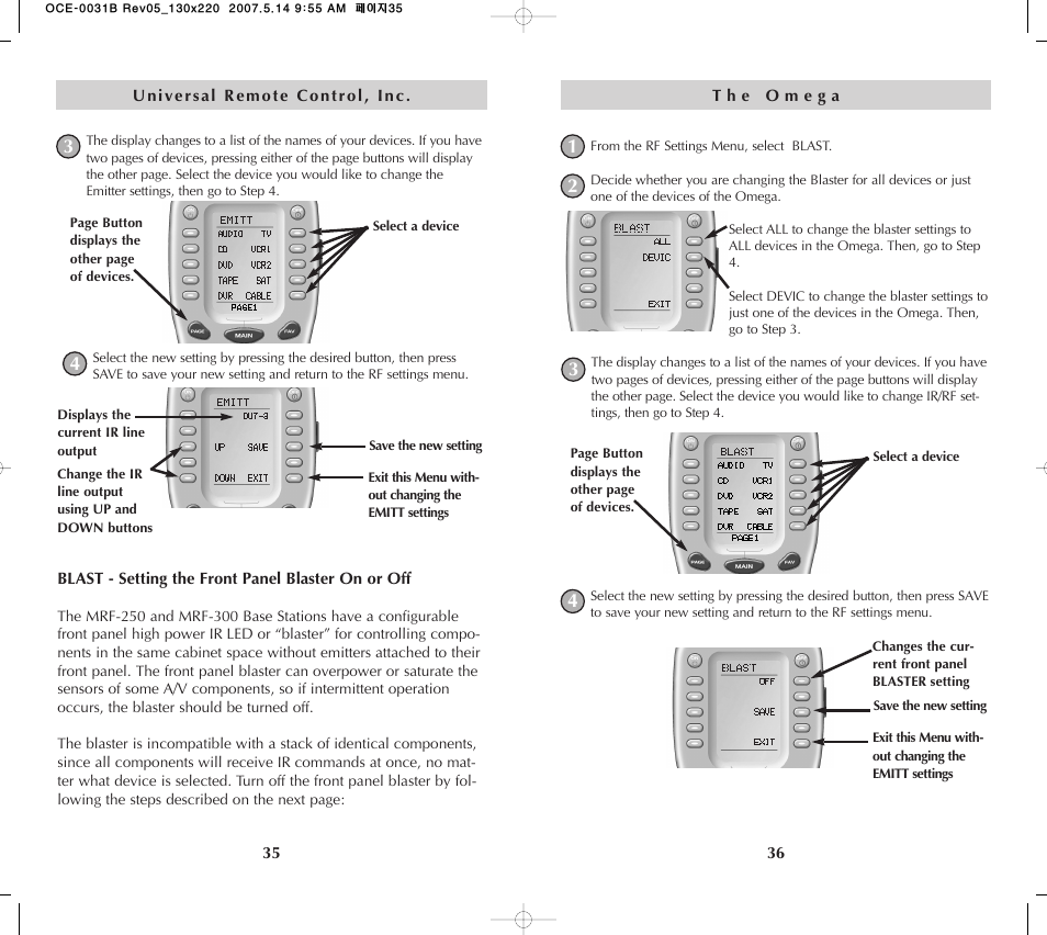 Universal Remote Control (URS) MX-650 User Manual | Page 19 / 32