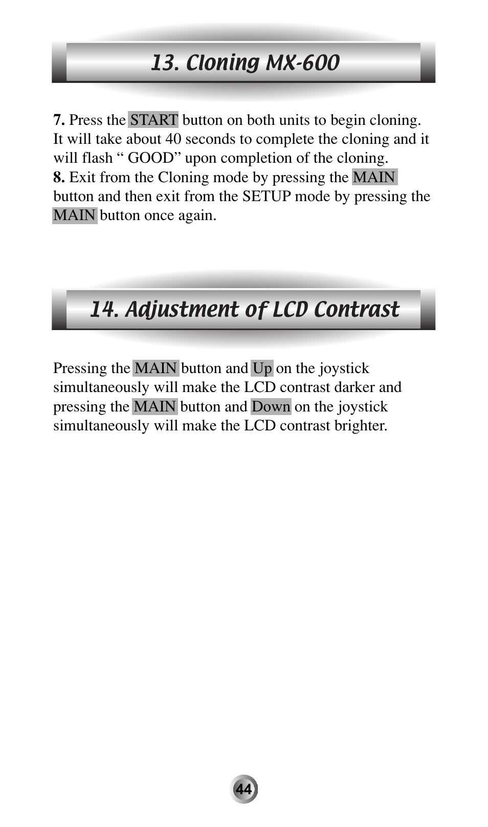 Universal Remote Control (URS) MX-600 User Manual | Page 45 / 80