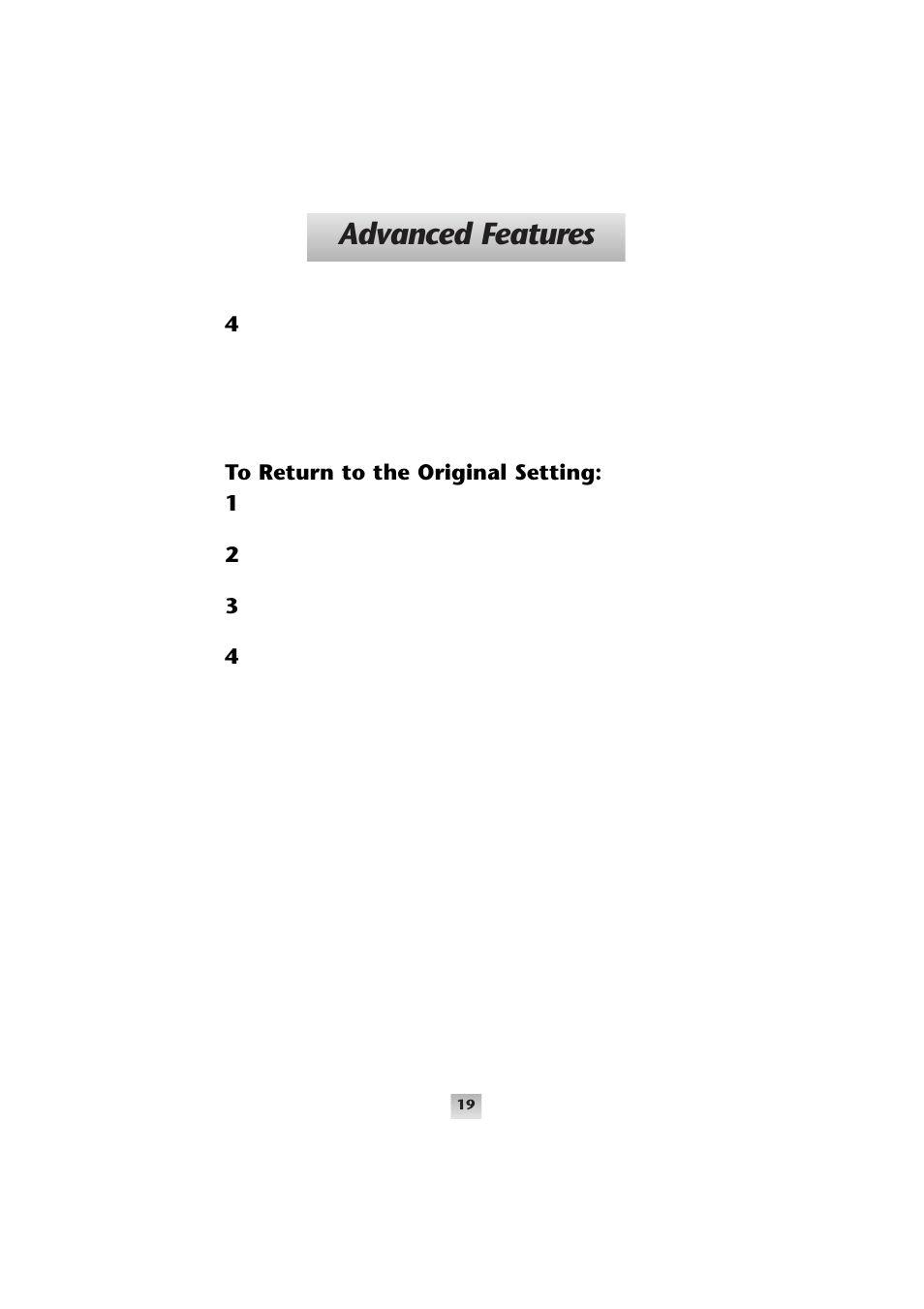 Advanced features | Universal Remote Control (URS) SL-8000 User Manual | Page 23 / 54