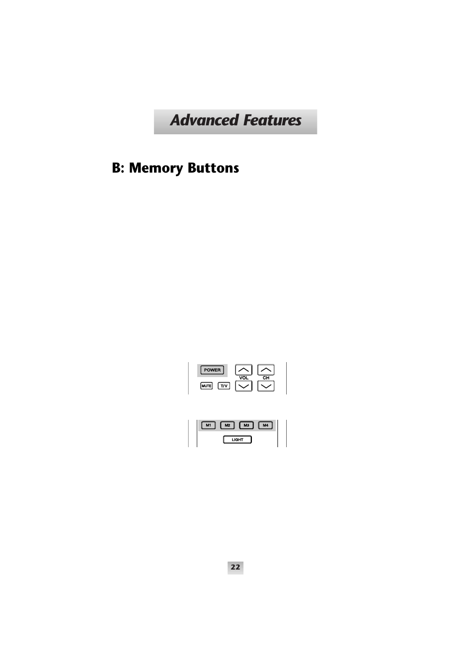 Advanced features, Power button | Universal Remote Control (URS) SL-8000 User Manual | Page 30 / 54