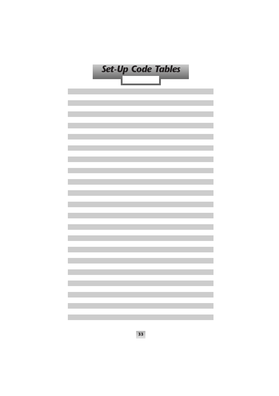 Set-up code tables, Audio | Universal Remote Control (URS) SL-8000 User Manual | Page 45 / 54
