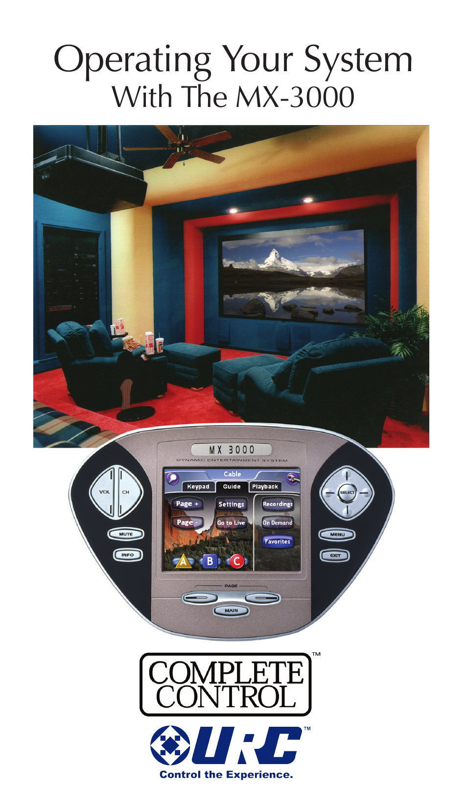 Universal Remote Control (URS) MX-3000 User Manual | 19 pages